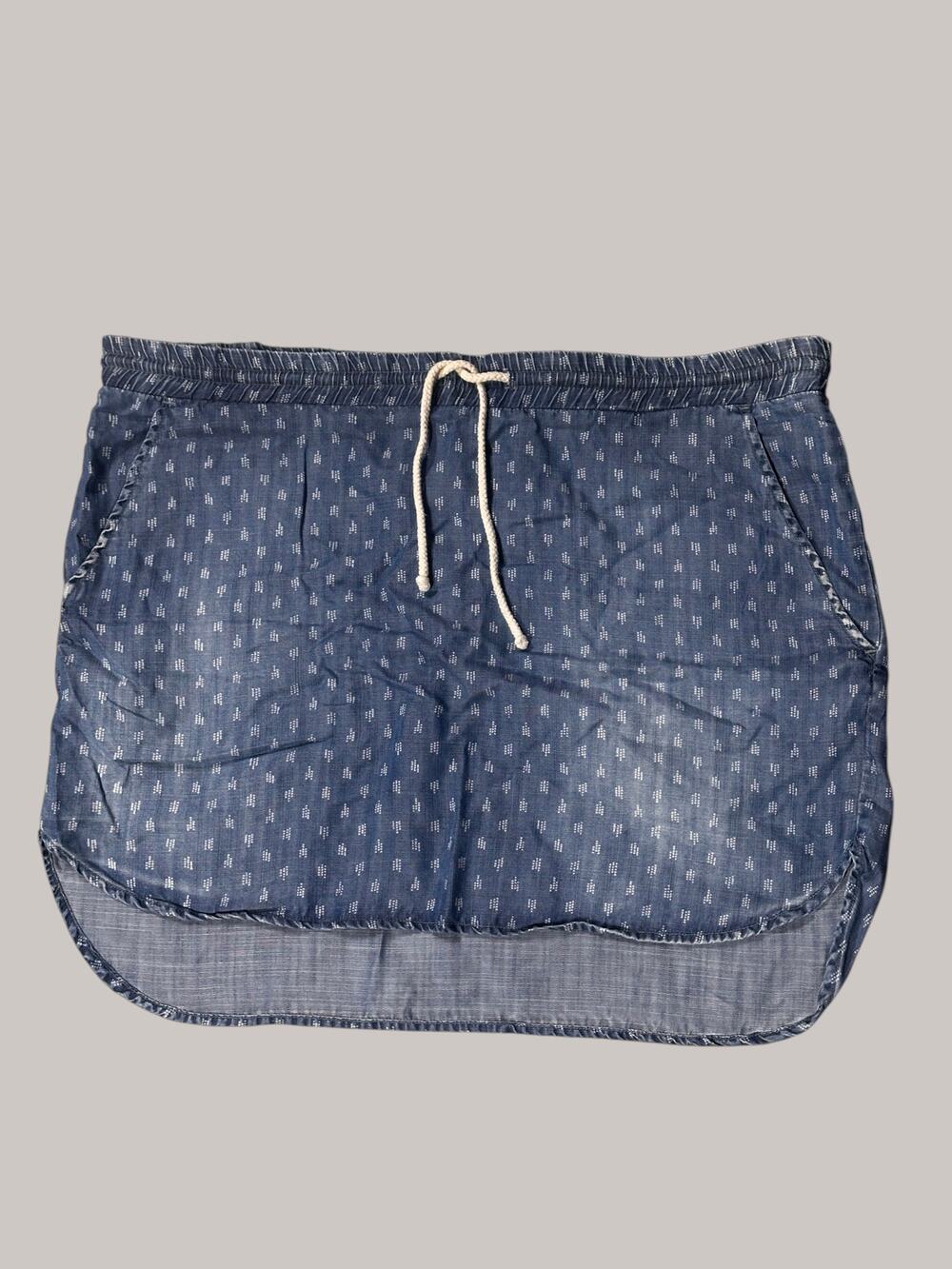 Cloth & Stone Light Blue Drawstring Skirt